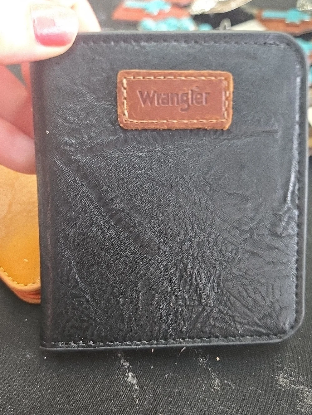 Wrangler Black Leather Bi-Fold Wallet